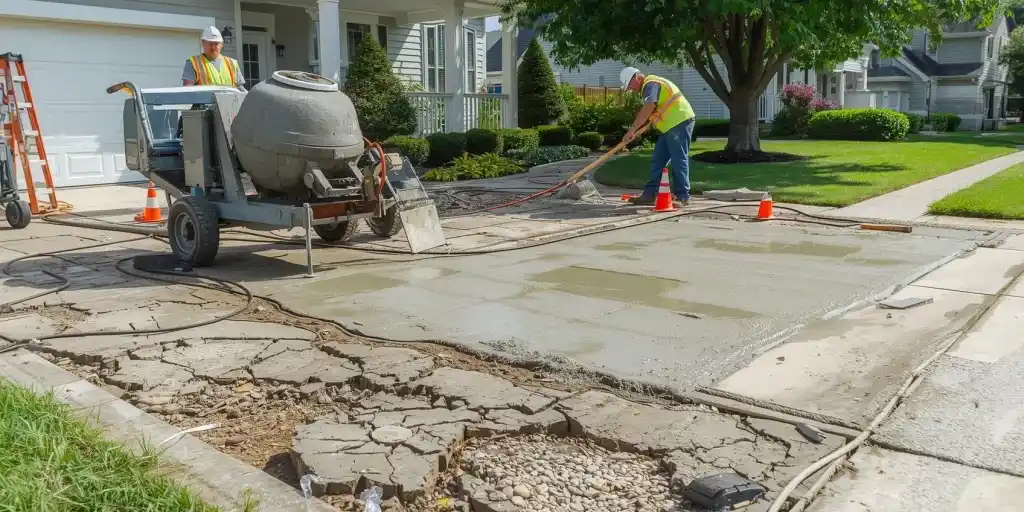 concrete driveway replacement