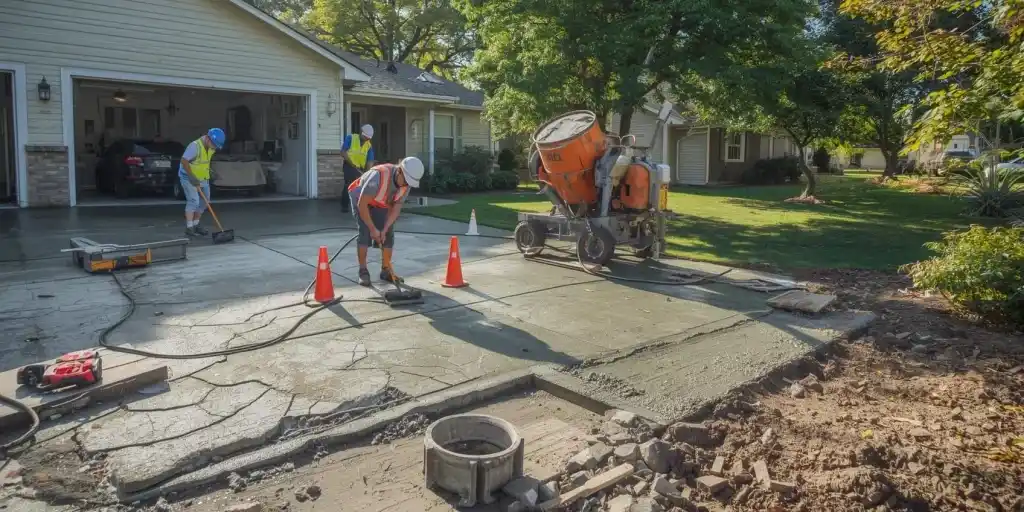 concrete driveway replacement