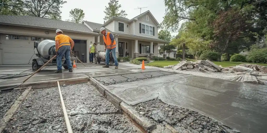 concrete driveway replacement