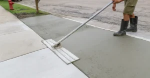 concrete driveway apron