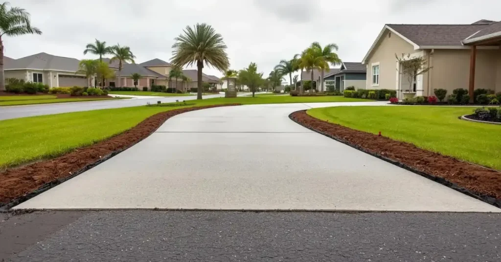 Curved Concrete Driveway