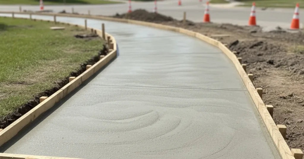 Concrete sidewalk forms