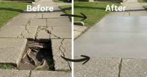 Repairing Concrete Sidewalk