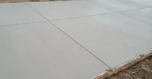 new cement driveway