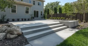 custom concrete patio designs