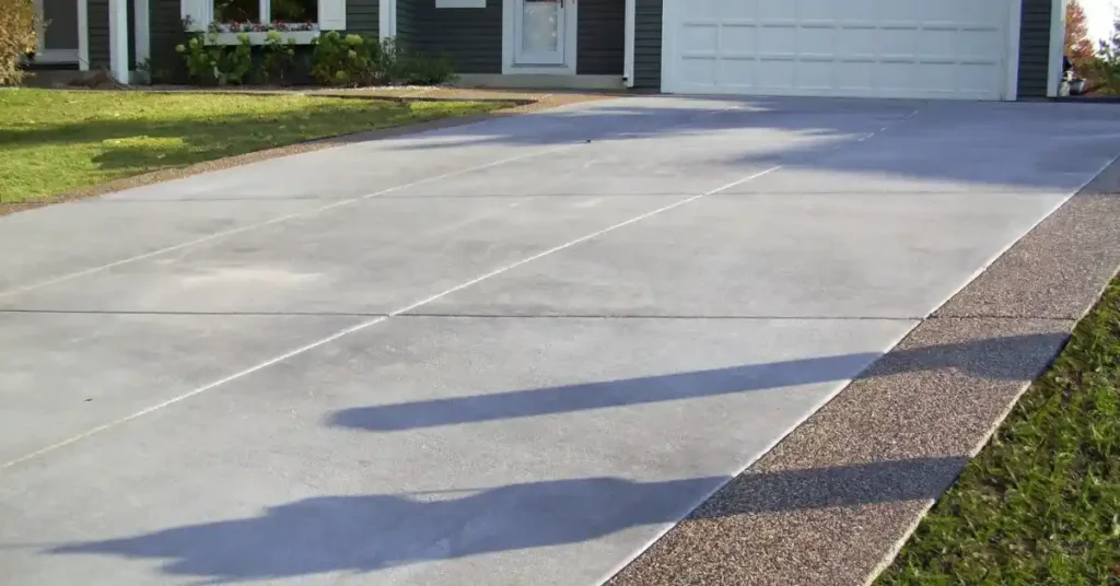 standard concrete driveway