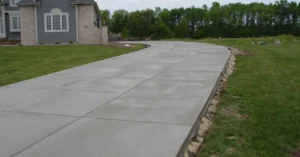 standard concrete driveway