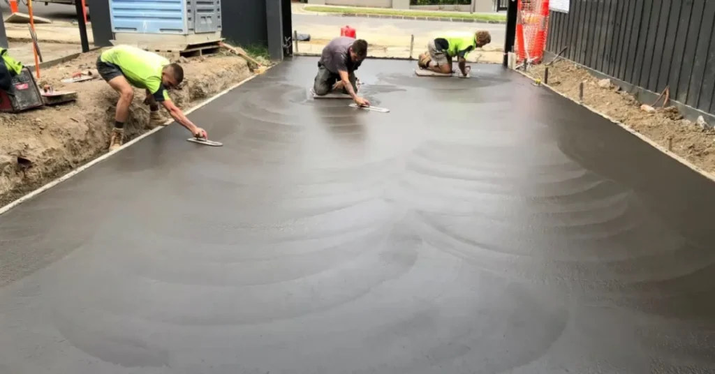 concrete driveway construction