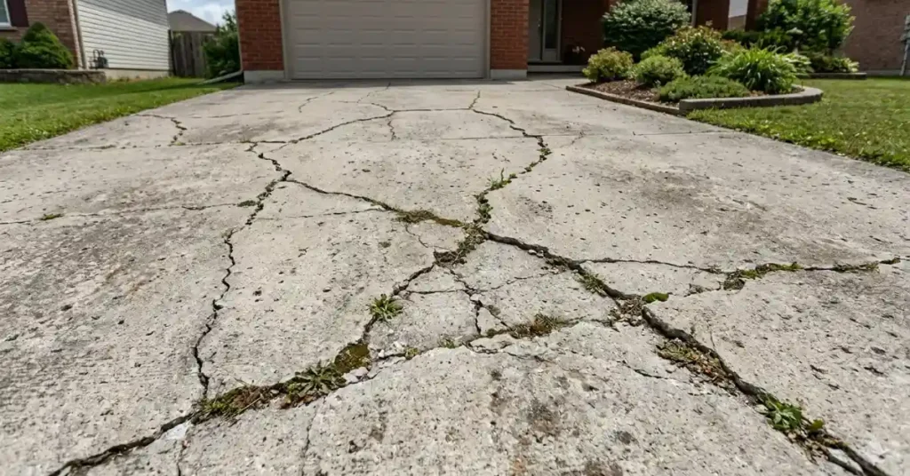 Cracks in Concrete Driveway