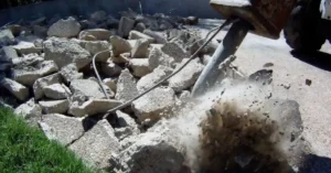 Removing concrete driveway