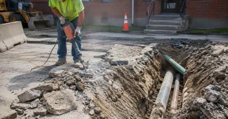 How to Approach Breaking Concrete Without Damaging Underground Utilities