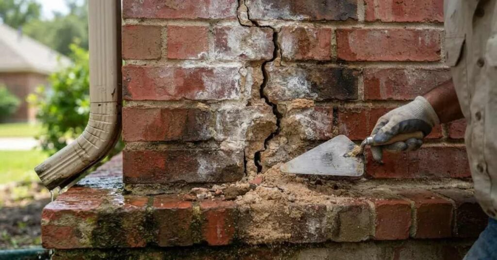 cracks in mortar