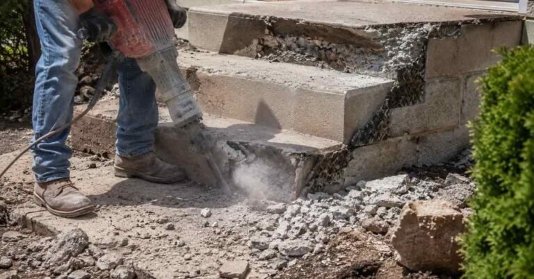 How to Remove Concrete Stairs Safely Without Damaging Your Property